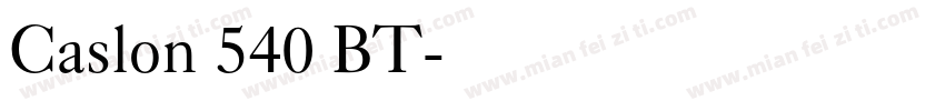 Caslon 540 BT字体转换